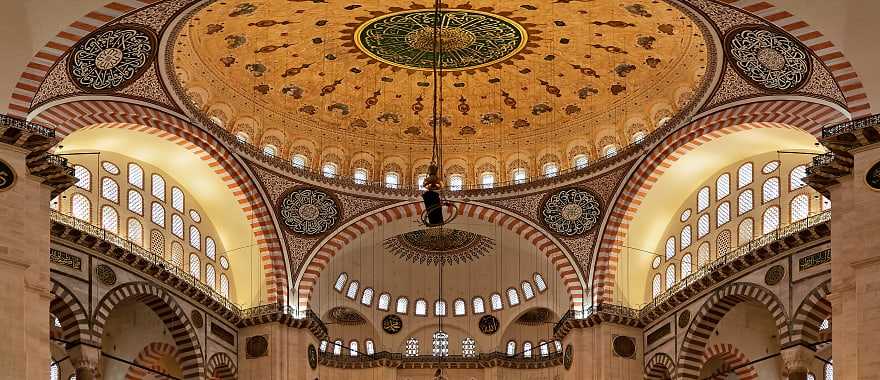 Suleymaniye Mosque Interior, Istanbul, Turkey