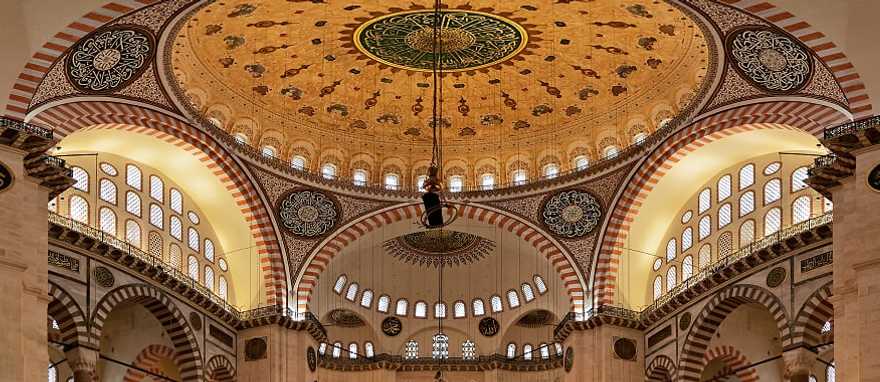 Suleymaniye Mosque Interior, Istanbul, Turkey
