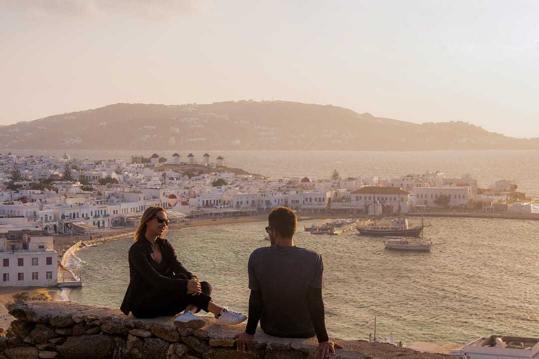 Couple in Mykonos.