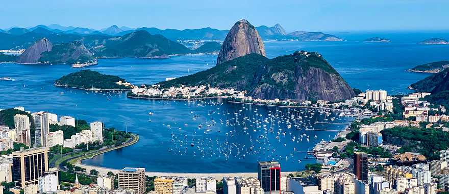 View of the city and the Sugarloaf Mountain, Rio de Janeiro, Brazil