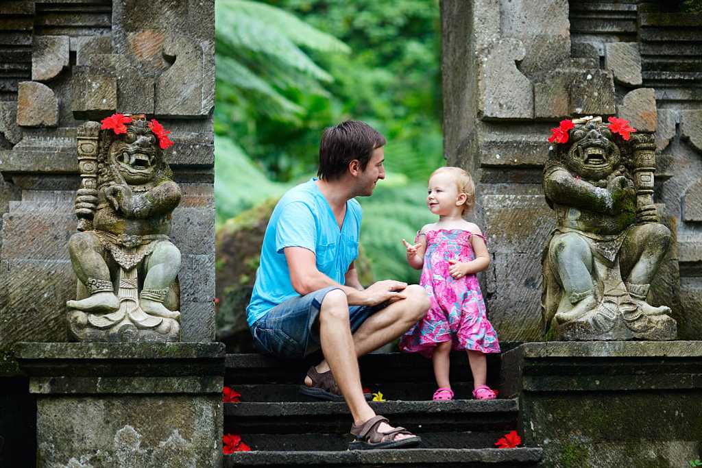 Father and daughter in Bali