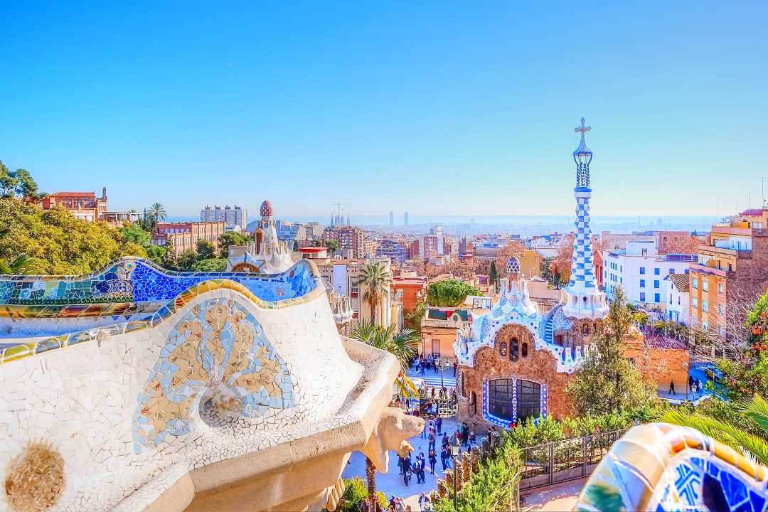 Parque Güell in Barcelona, Spain