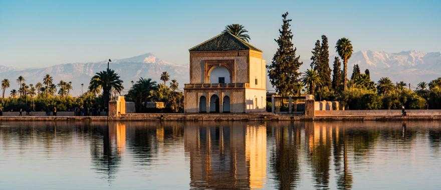 Saadian Pavilion Menara in Marrakech, Morocco