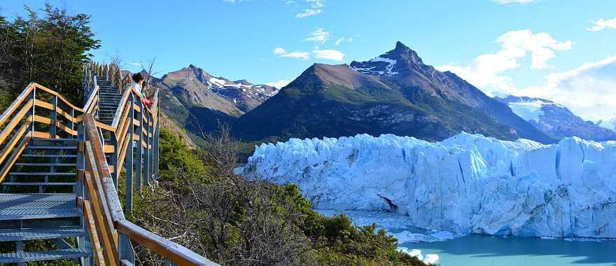 Path to the Perito Moreno glacier in southern Argentina