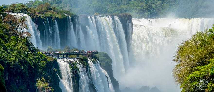 Beautiful view of Iguazú falls in Argentina