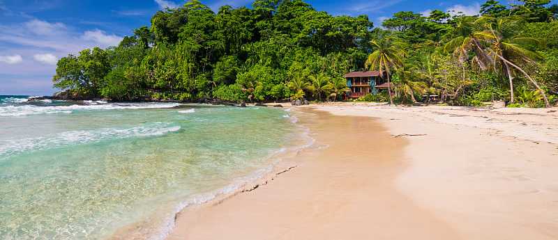 Tropical beach in Bocas del Toro in Panama
