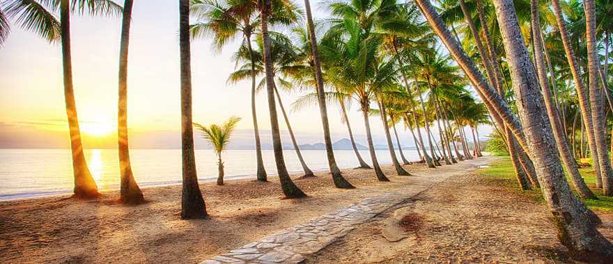 Enjoy the sunrise at Palm Cove, a suburb of Cairns