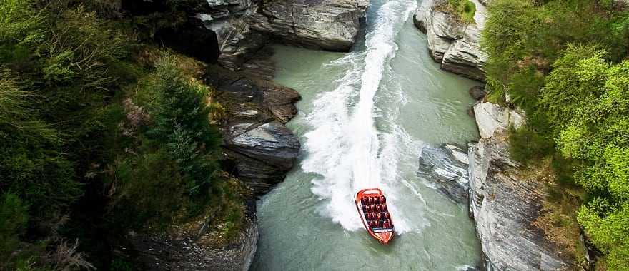 Jet boating in Queenstown, New Zealand