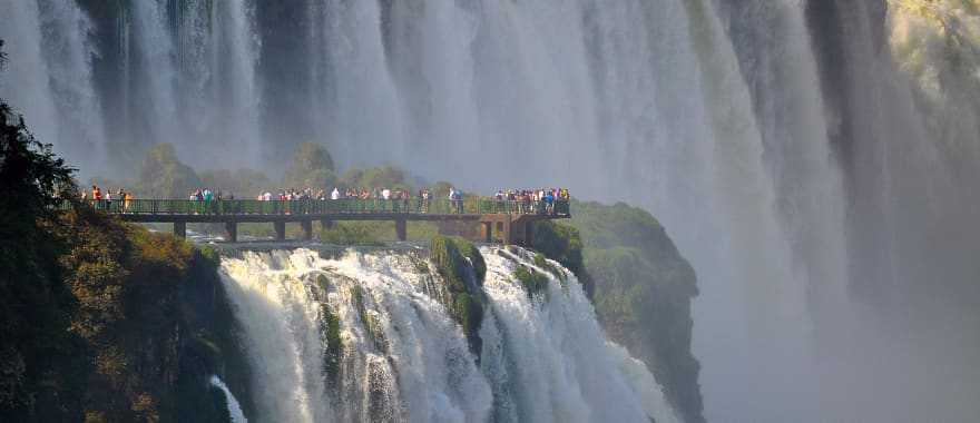 The impressive power of the rushing waters of the Iguazu Falls - Argentina is the perfect place for a couple to relax.