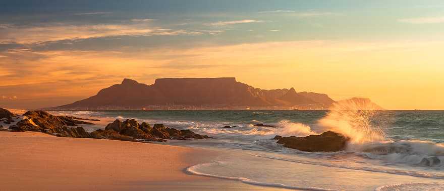  Cape Town at sunset in South Africa