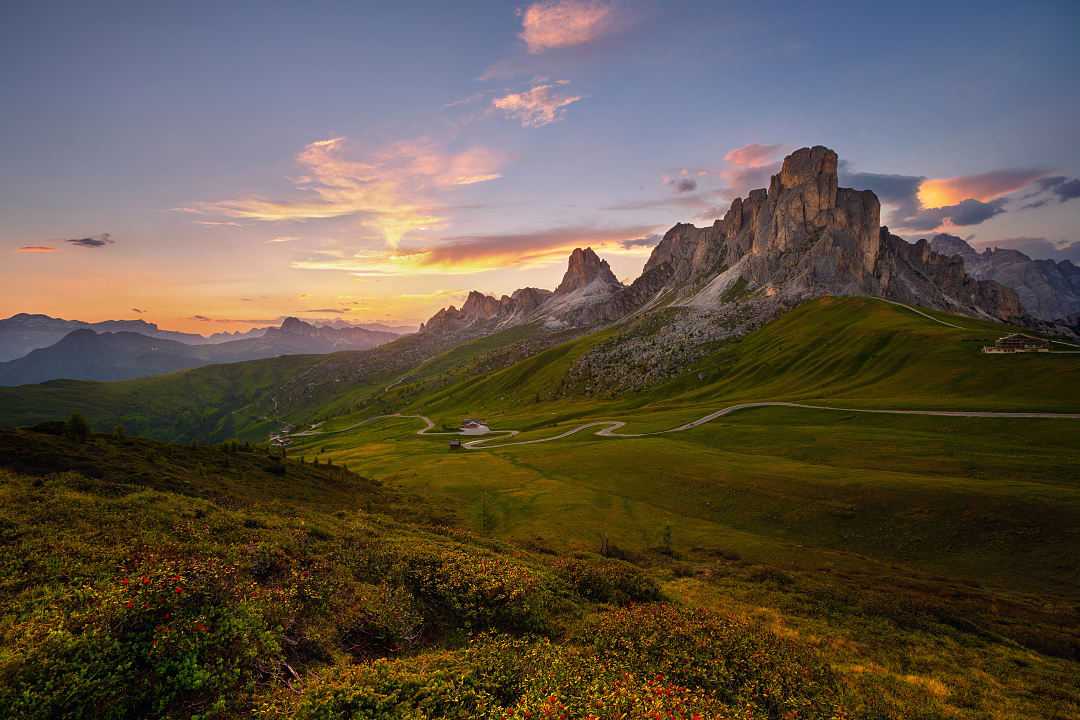The Giau Pass in the Dolomites in the province of Belluno in Italy
