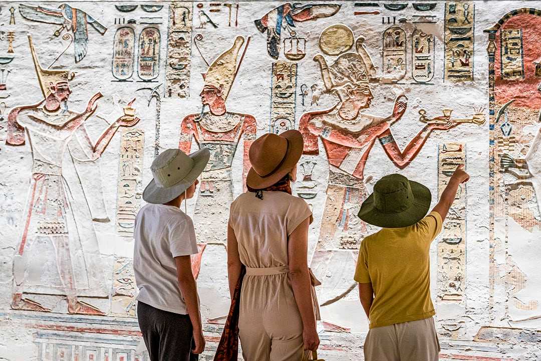 Inside Ramses IX Tomb in Luxor, Egypt.