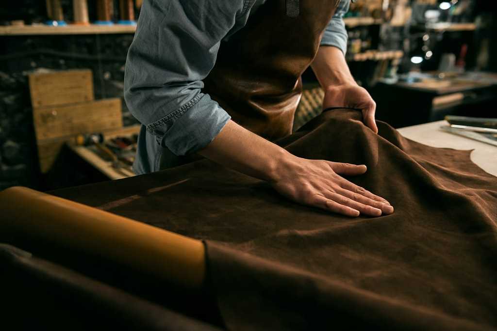 Handworked leather is an essential material in the production of fine Italian goods