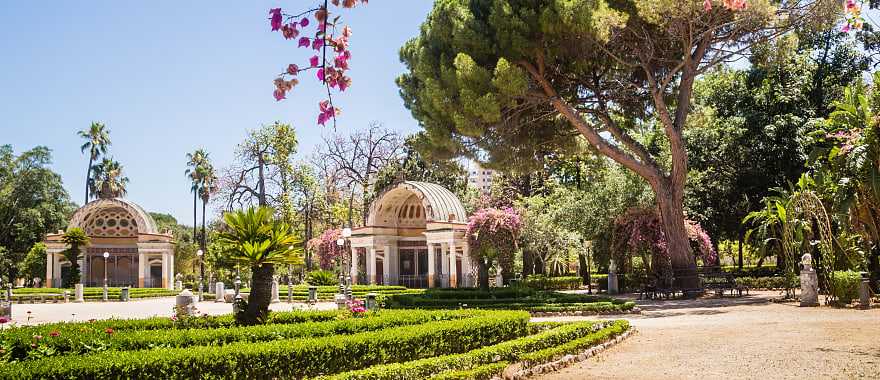 Palermo Botanic Gardens in the region of Sicily, Italy