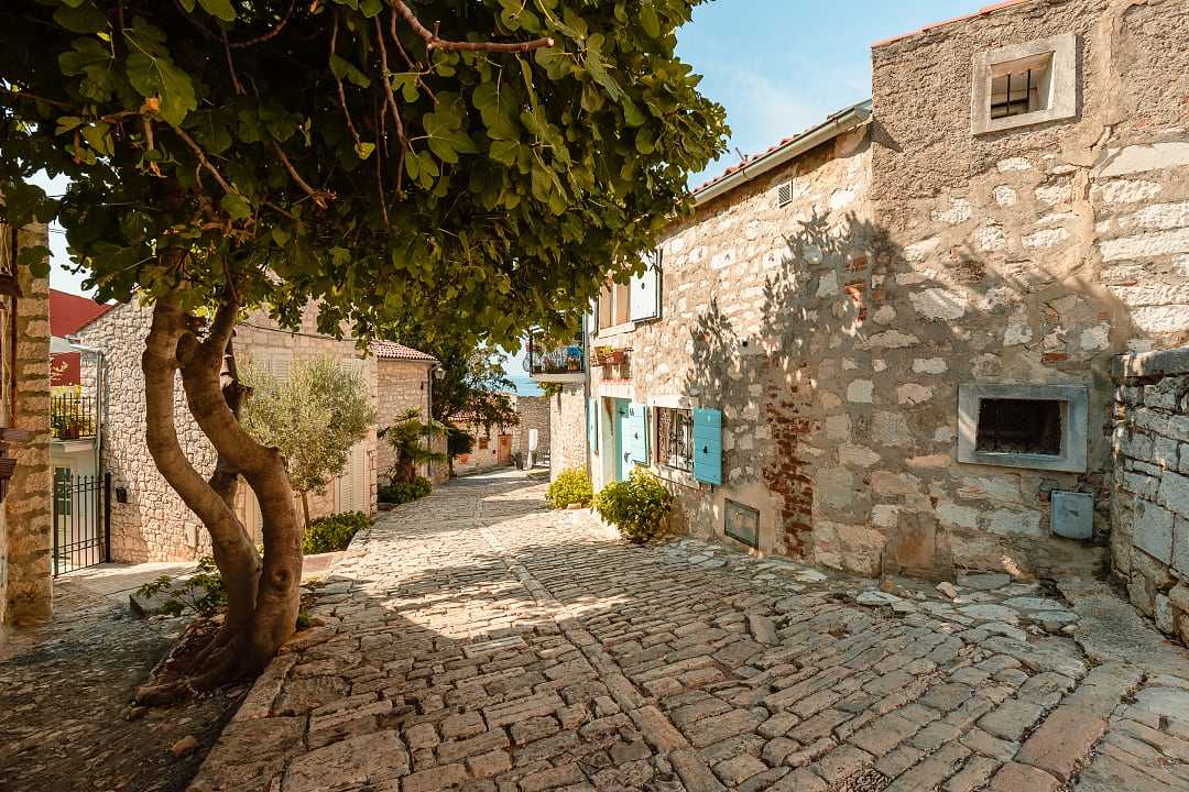 Medieval village in Rovinj, Croatia. 