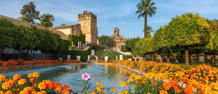 Experience the spirit of luxury on a visit to the lush medieval castle, Alcazar of Cordoba