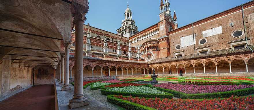 Monastery of Certosa di Pavia in Milan, Italy