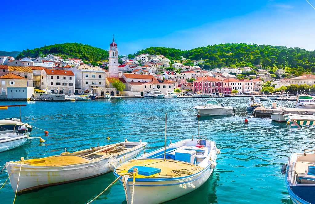 Pucisca village on the island of Brac, Croatia Summer in Pucisca village on the island of Brač, Croatia
