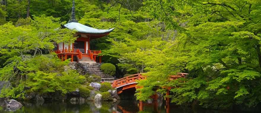 Daigo-ji Temple and gardens in Kyoto, Japan