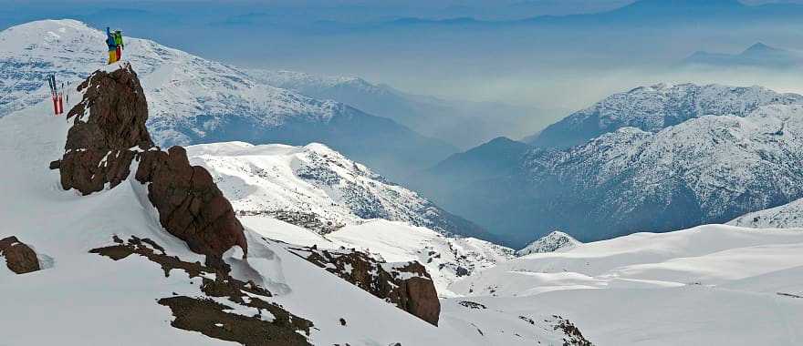 Skiing at Valle Nevado in Chile. 