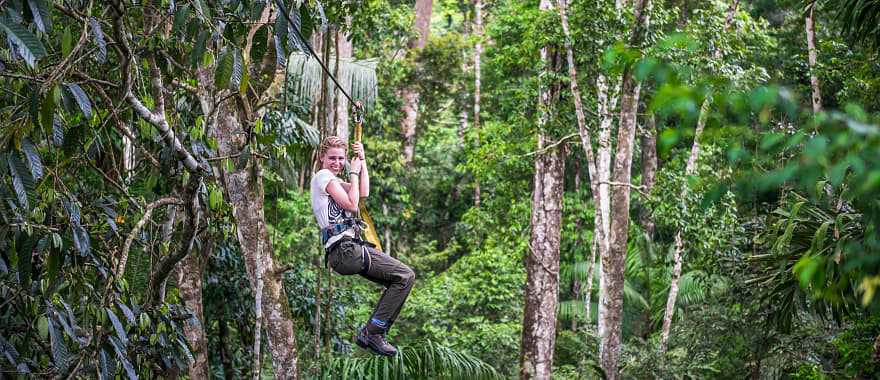 Ziplining in the Peruvian Amazon