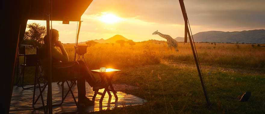 Luxury text in Serengeti, Tanzania