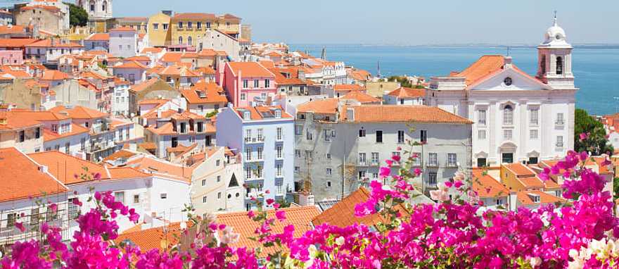 Lisbon skyleline at sunrise, Portugal. Lisbon skyleline at sunrise, Portugal.