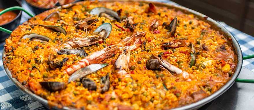 Traditional Spanish paella dish Traditional Spanish paella dish