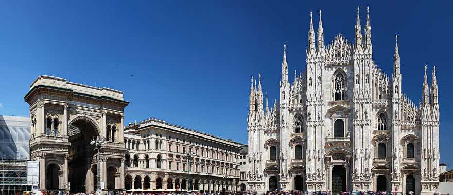 Piazza del Duomo, Milan's main square in Italy