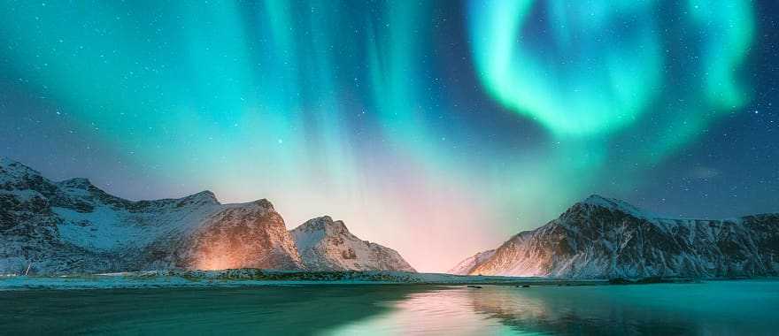 Beautiful Aurora borealis in Norway