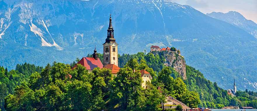 Lake Bled in Slovenia.