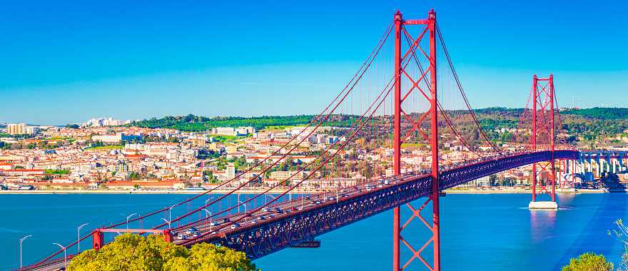 The 25th April bridge in Lisbon, Portugal