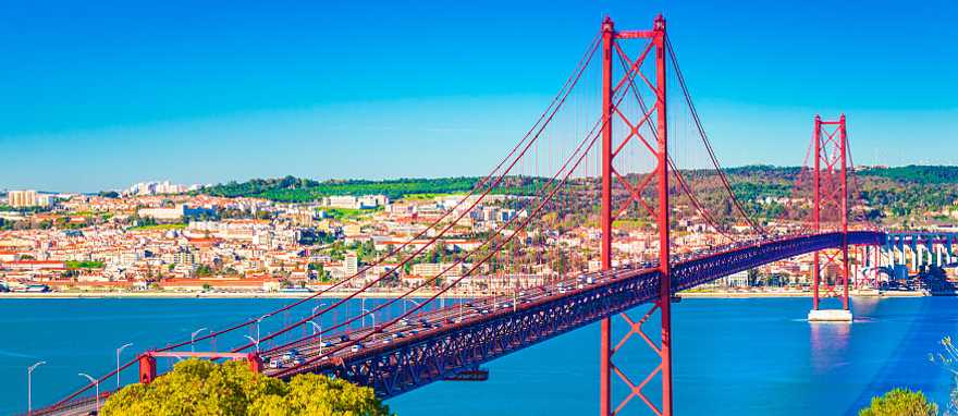 The 25th April bridge in Lisbon, Portugal The 25th April bridge in Lisbon, Portugal
