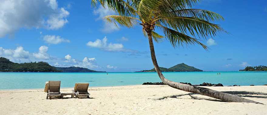 Tropical beach in Bora Bora