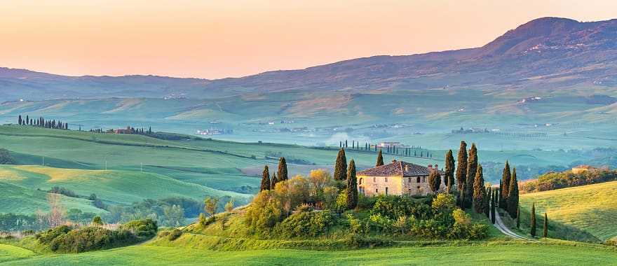 Beautiful sunset in the heart of Italy, Tuscany