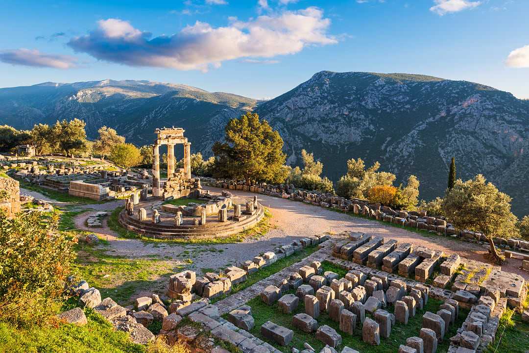 Temple of Athena in Delphi, Greece