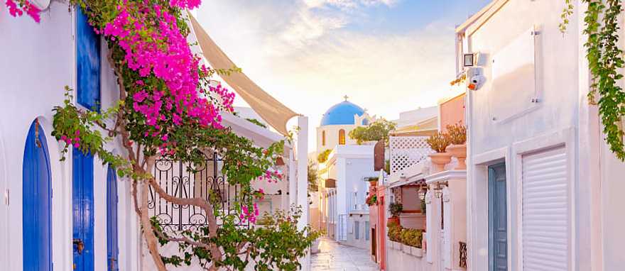 Santorini, Greece Traditional houses in Santorini, Greece