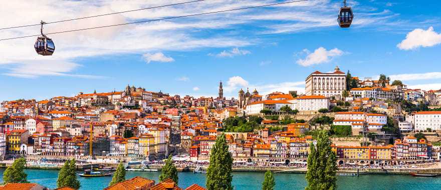 Old town on the Douro river in Porto, Portugal