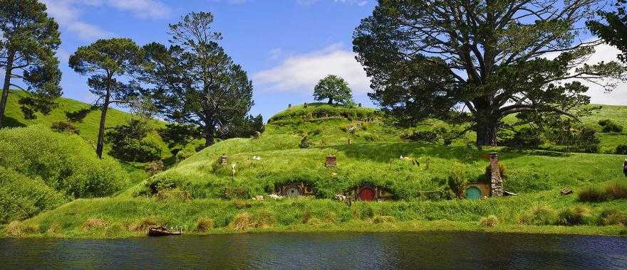 Hobbiton™ in Matamata, New Zealand.  Photo courtesy of New Zealand Tourism/Ian Brodie