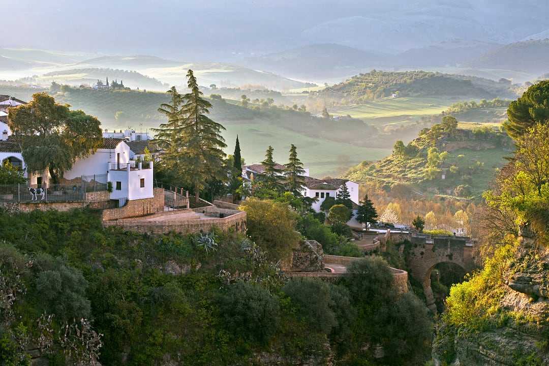 Old town on the Tajo Gorge in Ronda, Spain