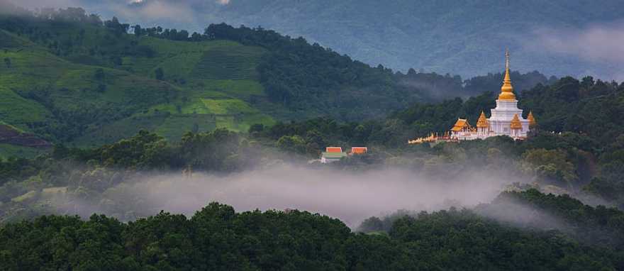 Doi Mae Salong, Chiang Rai, Thailand Supta in the northern mountain tea plantations of Chiang Rai, Thailand