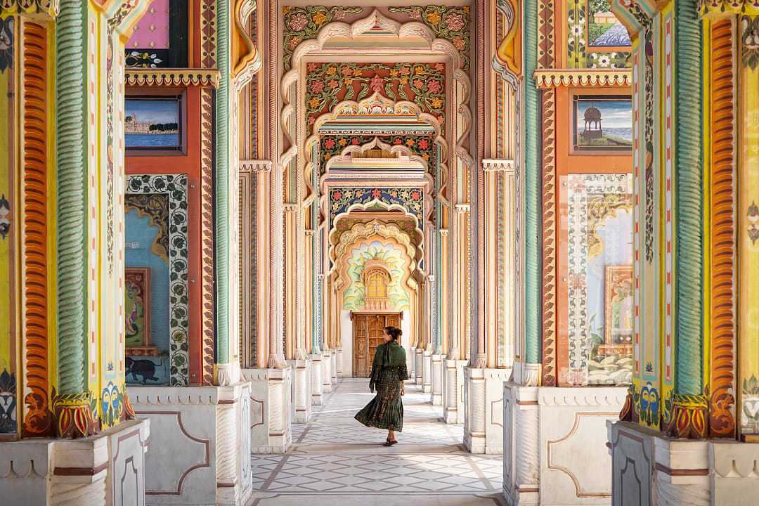 Colorful Patrika Gate in Jaipur, India