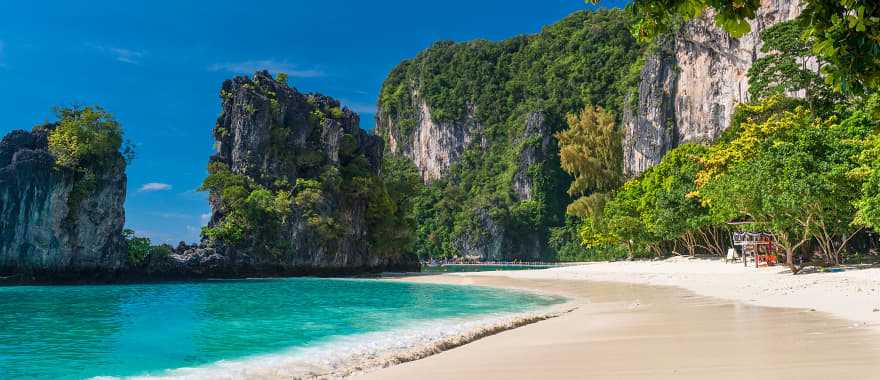 Beach on Hong Island in the Krabi Province of Thailand