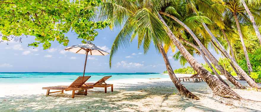 Romantic tropical beach in Fiji