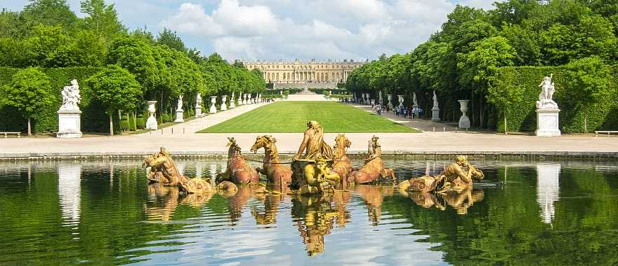Apollo fountain in the Versailles Gardens, France