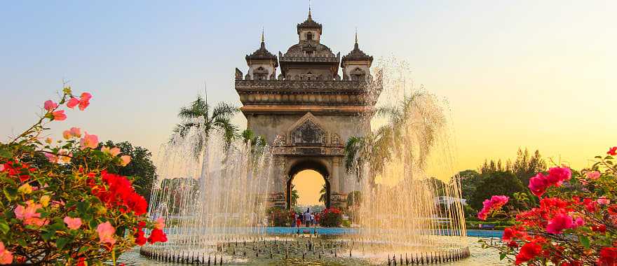 Gate in the Thannon Lanxing area of Vientiane, Laos