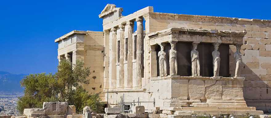 The ruins of the Erechtheum Temple in Athens, Greece The ruins of the Erechtheum Temple in Athens, Greece
