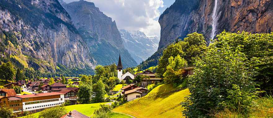Lauterbrunnen in the Swiss Alps Lauterbrunnen in the Swiss Alps