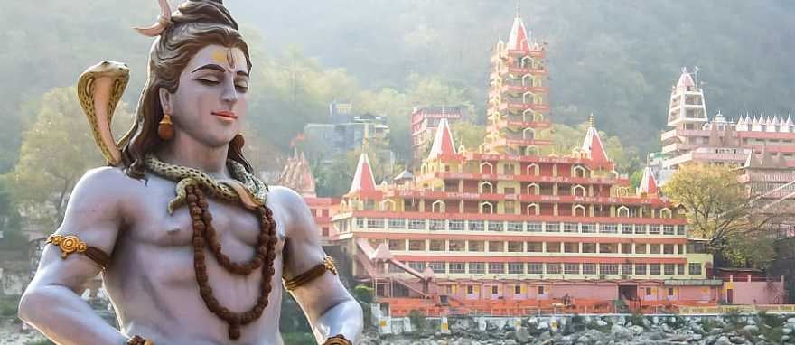 Shiva statue on the riverbank of Ganga in Rishikesh, India Shiva statue on the riverbank of Ganga in Rishikesh, India