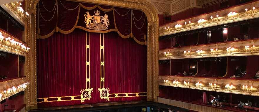 Inside the Royal Opera House in London, England